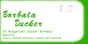 borbala ducker business card